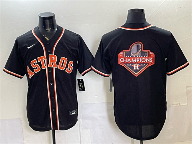 Men's Houston Astros Team Big Logo 2026 Fashion Replica Black Out Stitched Baseball Jersey
